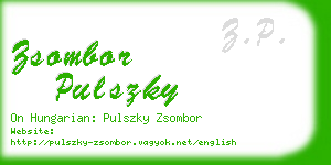 zsombor pulszky business card